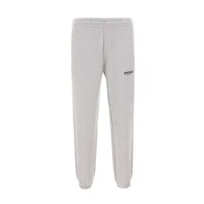 Represent Logo Printed Slim Cut Trousers In Grey