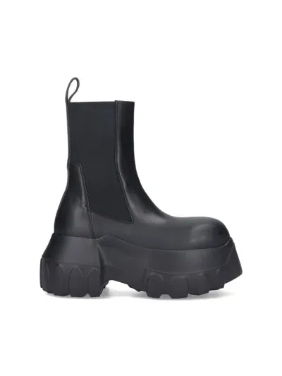 Rick Owens Porterville Platform Boots In Black