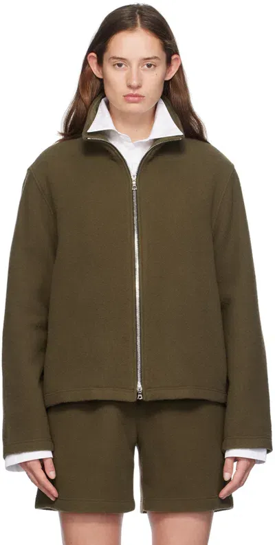 Rier Brown Fleece Jacket In Castoro Fleece