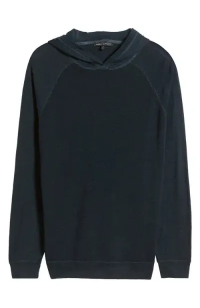 Robert Barakett Newbury Merino Wool Hoodie In Navy