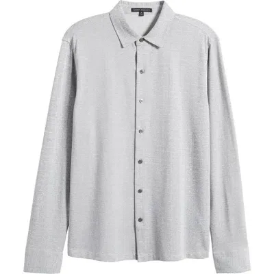 Robert Barakett Roscoe Long Sleeve Knit Shirt In Grey