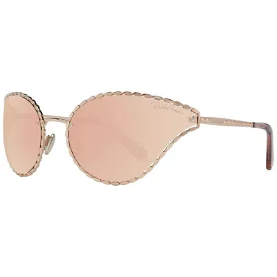 Roberto Cavalli Rose Gold Women Sunglasses In Beige