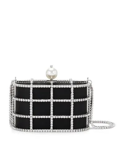 Rosantica Mini Crystal-embellished Holli Cross-body Bag In Silver