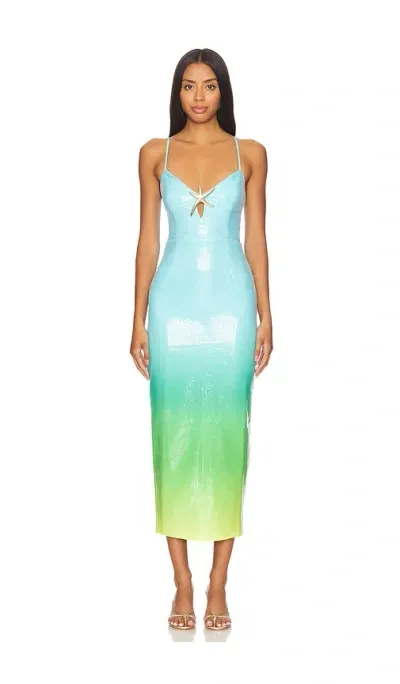 Runaway The Label Benito Midi Dress In Baby Blue