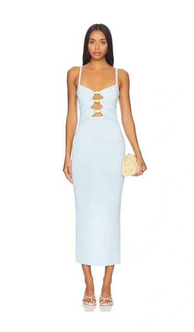 Runaway The Label Normani Midi Dress In Baby Blue