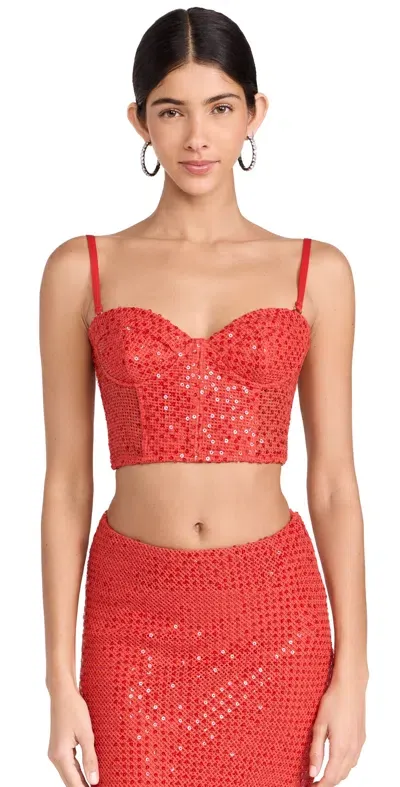 Sabina Musayev Colton Top Radiant Red