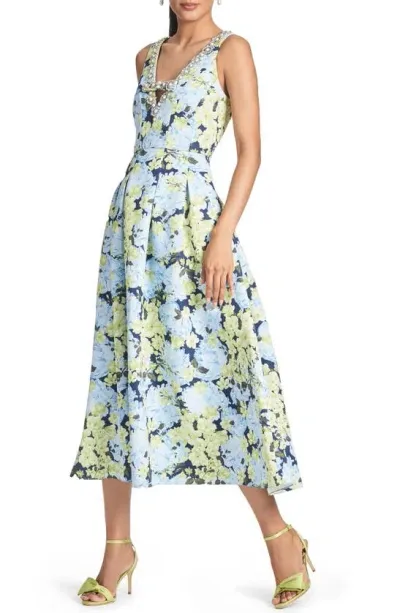 Sachin & Babi Women's Millie Floral Embellished Faille Cocktail Dress In Garden Club