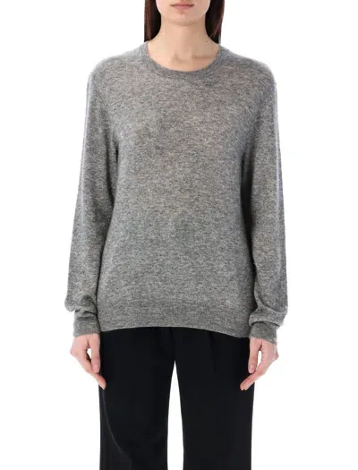 Saint Laurent Crewneck Long In Grey