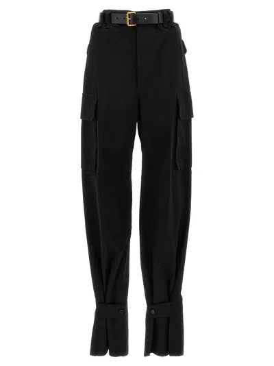 Saint Laurent Gabardine Cargo Pants In Black