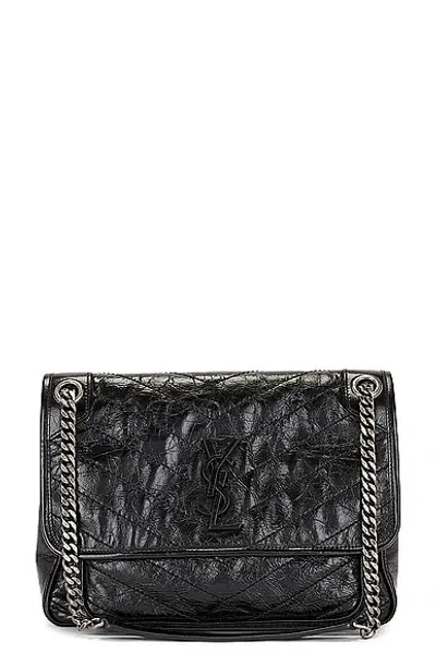 Pre-owned Saint Laurent Medium Niki Chain Bag In Black