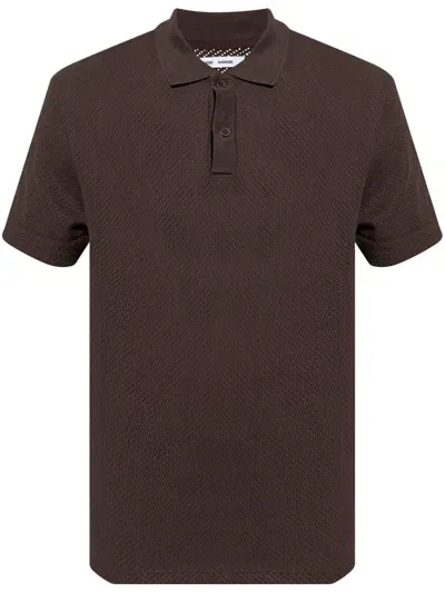 Samsoe & Samsoe Cotton Polo Shirt In Brown