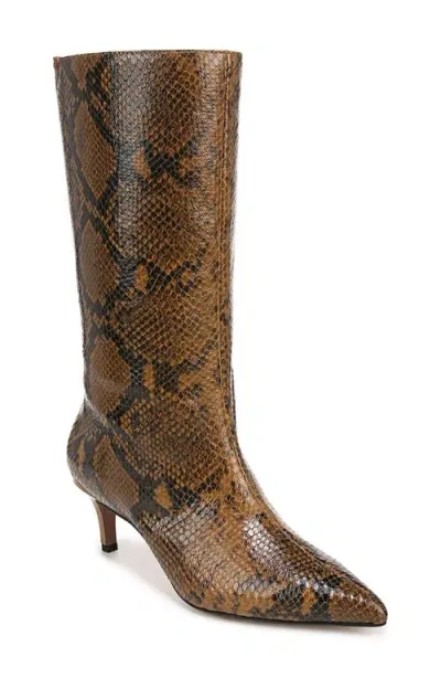 Sarto By Franco Sarto Amari Pointed Toe Boot In Taupe Python