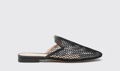 Scarosso Summer Gio Mesh Mules In Black - Mesh