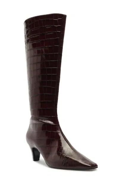 Schutz Dellia Up Knee High Boot In Black