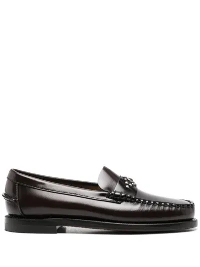 Sebago Classic Dan Rhombus Loafers In Brown