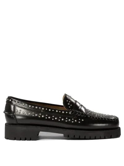 Sebago Dan Lug Studded Loafers In Black