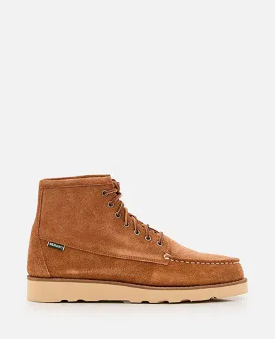 Sebago Tala Mid Suede Boots In Burnt