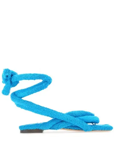 Sebastian Milano Turquoise Sponge Sandals In Blue