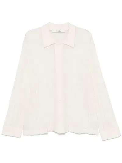 Séfr Riku Shirt In Pure White Wool