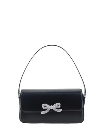 Self-portrait Baguette Handbag In Black