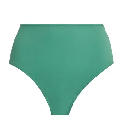 Shan High-waist Bikini Bottoms In Green