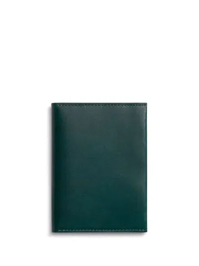 Shinola Leather Passport Holder In Green