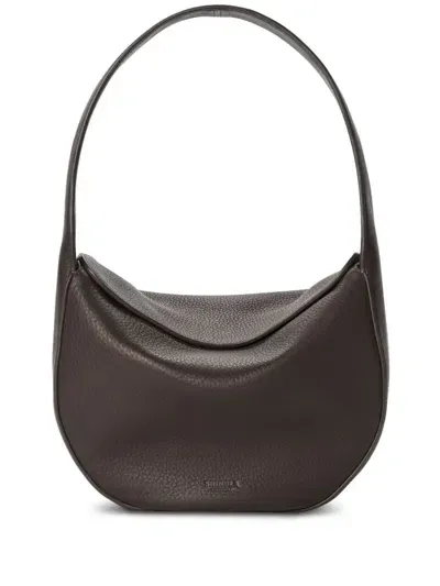 Shinola Small Grained-leather Shoulder Bag In Brown