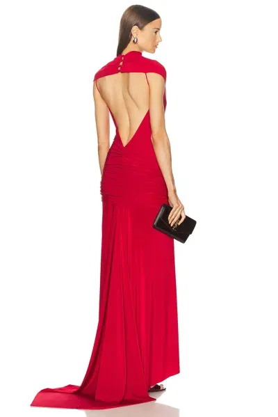 Siedres Flek Long Dress In Red