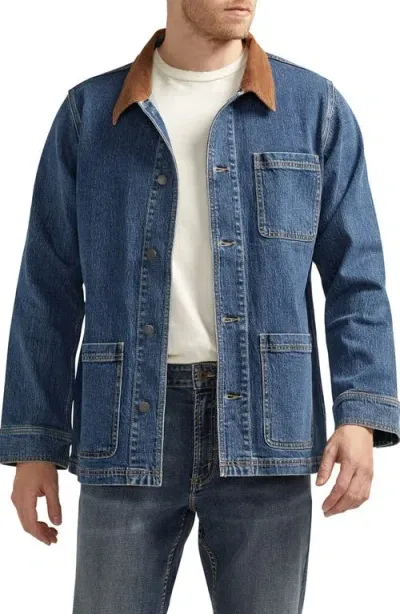 Silver Jeans Co. Button-up Denim Chore Coat In Indigo