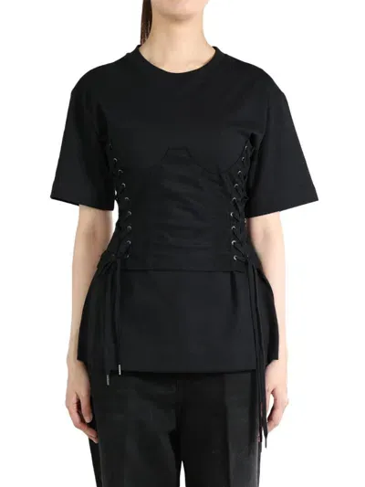 Simone Rocha Corset-style T-shirt In Black