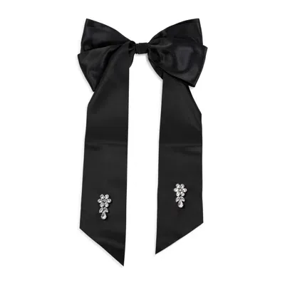 Simone Rocha Flower Bow Hair Clip In Black