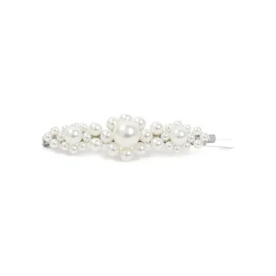 Simone Rocha Pearl Large Flower Hair Clip Unica In White