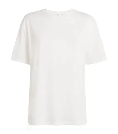 Skims Cotton-blend Oversized T-shirt In White