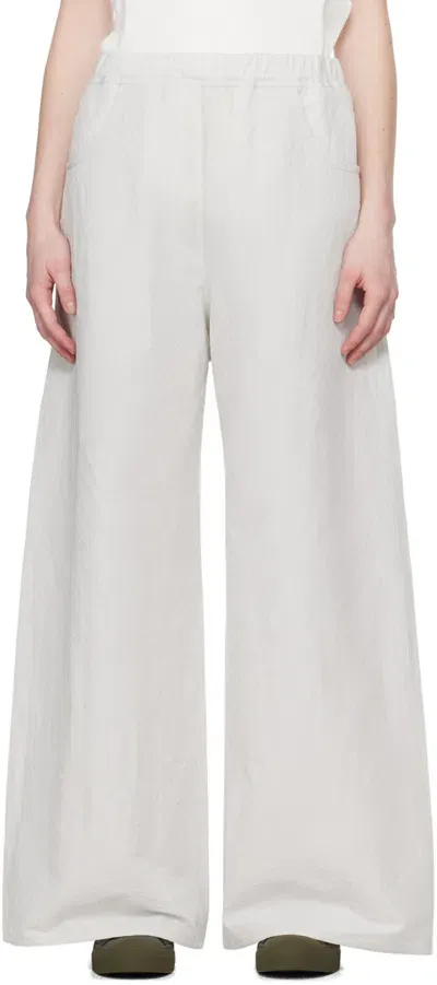 Sofie D'hoore Gray Pistis Casual Trousers In Calcium