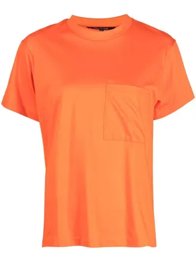 Sofie D'hoore Patch-pocket Cotton T-shirt In Orange