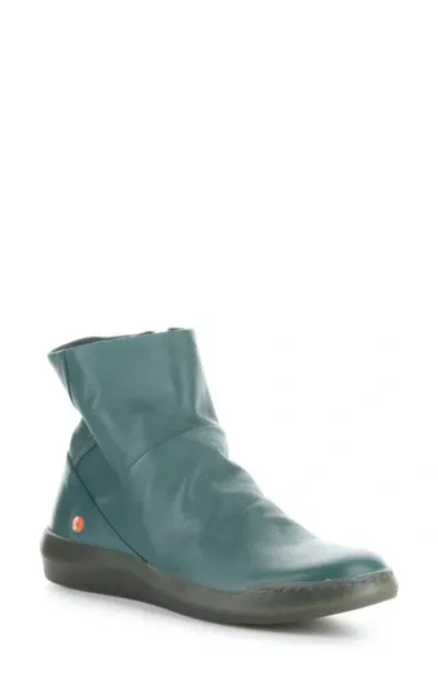 Softinos By Fly London Bler Bootie In Teal Smooth Leather