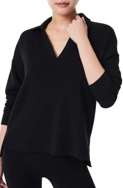 Spanx ® Airessentials Polo Top In Very Black