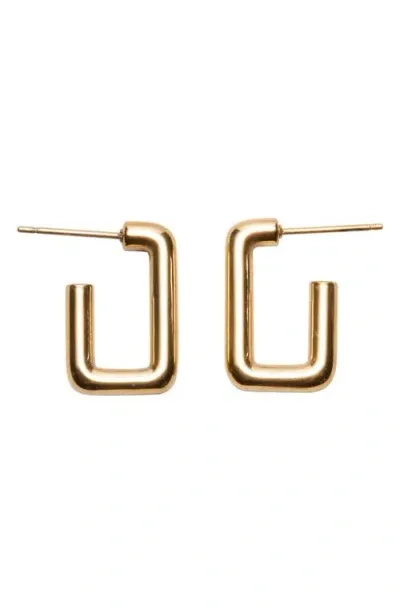 St. Moran Rectangular Hoop Earrings In Gold