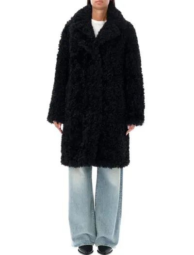 Stand Studio Gwen Faux Fur Coat In Black