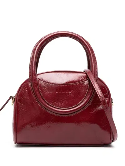 Staud Red Maude Mini Bowler Bag