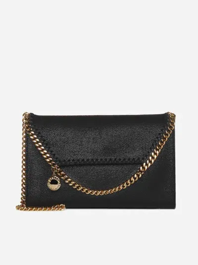 Stella Mccartney Falabella Shaggy Deer Crossbody Mini Bag In Black