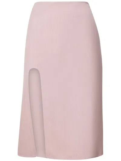 Stella Mccartney Side-slit Skirt In Pink