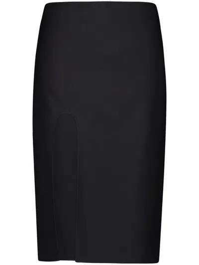 Stella Mccartney Side-sllit Skirt In Black  