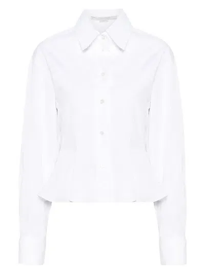 Stella Mccartney Cotton Shirt With Peplum At The Waist In White