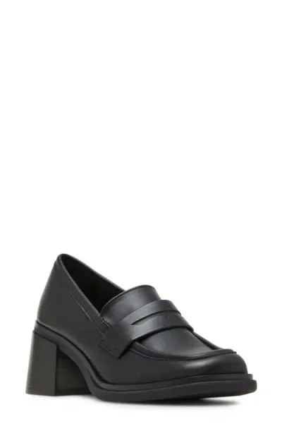 Steve Madden Baxter Loafer Pump In Black Leather