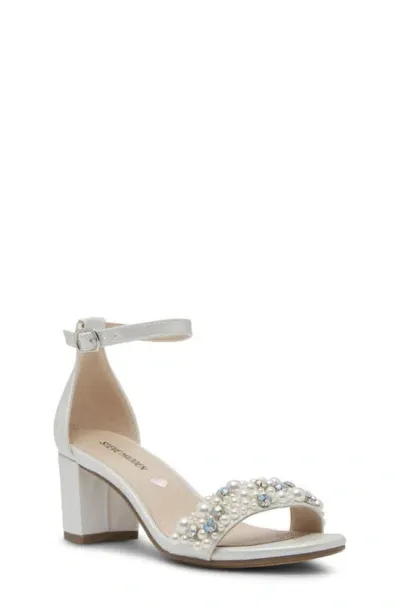 Steve Madden Kids' Jcarrson Ankle Strap Sandal In Pearl