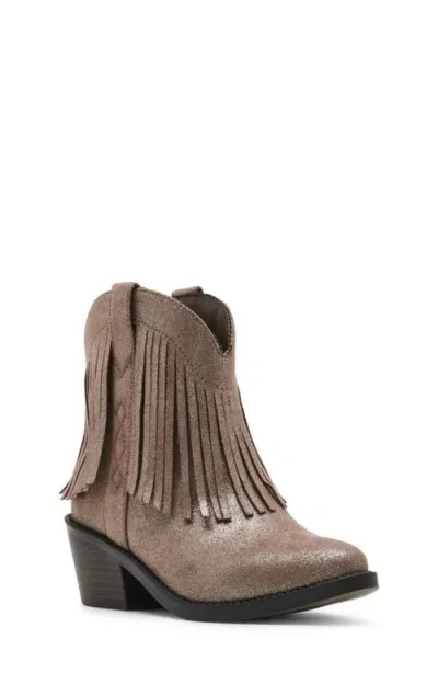 Steve Madden Kids' Jbrixby Fringe Bootie In Taupe