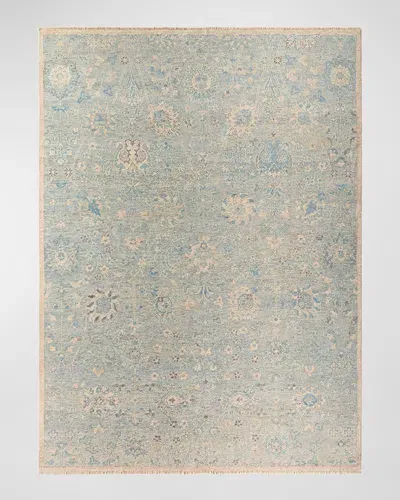 Surya Rugs Cappadocia Blue Floral Hand-knotted Rug, 9' X 13'