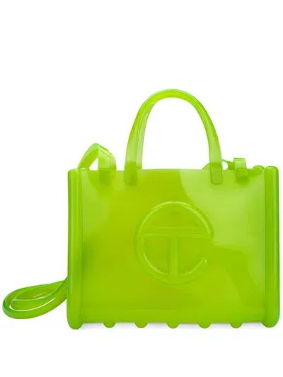 Telfar X Melissa Medium Jelly Shopper Ii Shoulder Bag In Green