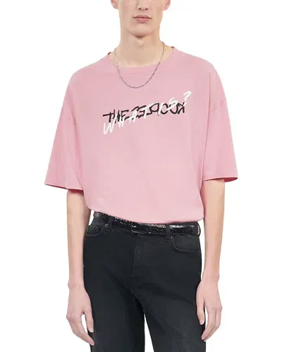 The Kooples Graphic Tee In Sweet Pink